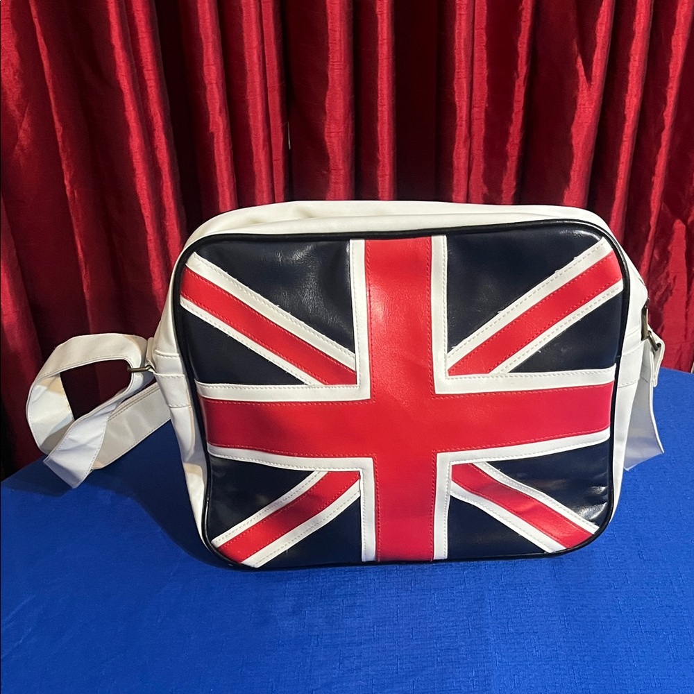 Union Jack Style Messenger Bag in Red, Navy & White